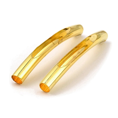 Brass Tube Beads, Hollow Curved Tube