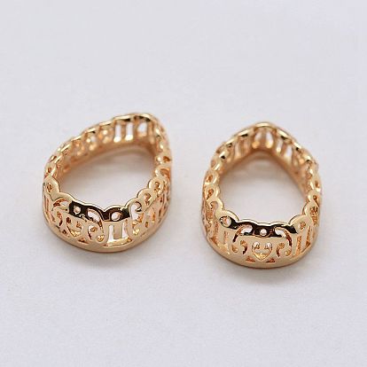 Латунь пришить настройки зубца, филигранные оправы с открытой спиной для заостренных страз, слеза