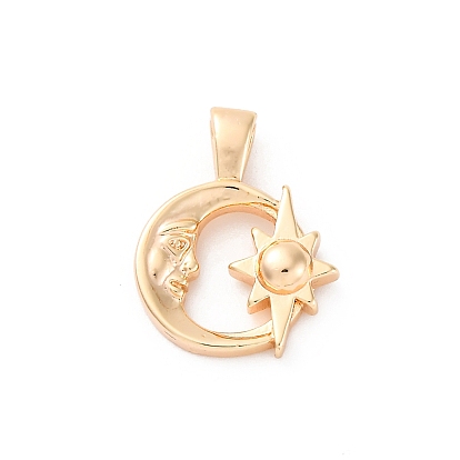 Латунные подвески, без кадмия, без никеля и без свинца, обереги луны и звезд