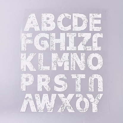 Alphabet Iron On Transfers Applique Cool Heat Vinyl Thermal Transfers Stickers For Clothes Fabric Decoration Badge