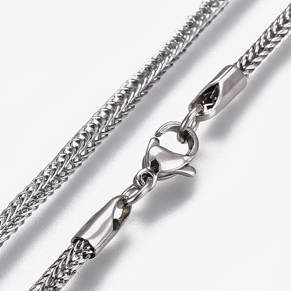 304 Stainless Steel Chains Necklaces, with Lobster Claw Clasp