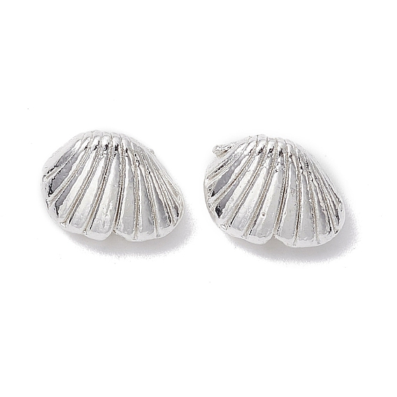 Alloy Spacer Beads, Long-Lasting Plated, Shell Shape