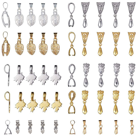 Brass Ice Pick Pinch Bails, Clip Pinch Bails