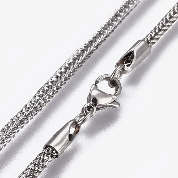 304 Stainless Steel Chains Necklaces, with Lobster Claw Clasp