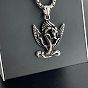 Винтажный панк 304 ожерелья с подвеской в виде дракона из нержавеющей стали для мужчин
