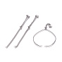 Stainless Steel Slider Bracelet Making, with Box Chains, Mixed Shapes