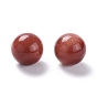 Synthetic Goldstone Beads, No Hole/Undrilled, for Wire Wrapped Pendant Making, Round