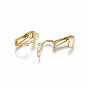 304 Stainless Steel Clip-on Earrings Findings, with Loop, for Non-pierced Ears