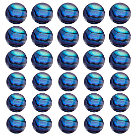 30 шт. 2 стили кабошоны из натуральной раковины морского ушка/ракушки пауа, полукруглые / купольные