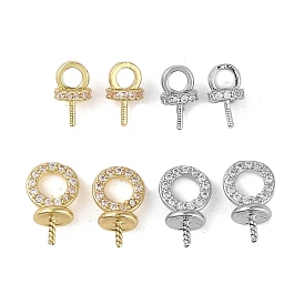 Brass with Cubic Zirconia Peg Bails, Rings