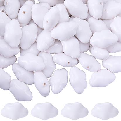60 непрозрачные акриловые бусины, облако