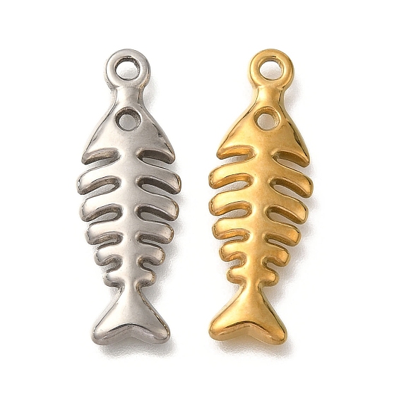 Ионное покрытие (ip) 304 подвески из нержавеющей стали, очарование рыбьей кости