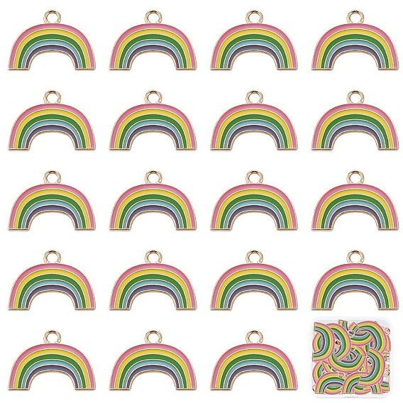 Emaille Anhänger Legierung, Regenbogen