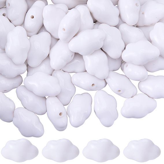 60 непрозрачные акриловые бусины, облако