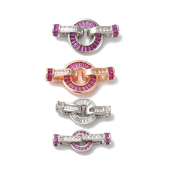 Покрытие стойки круглое кольцо латунь микропаве фианиты складные застежки, долговечный, без свинца и без кадмия