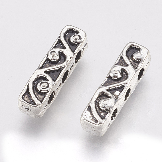 Tibetan Style Alloy Spacer Bars, Rectangle, Cadmium Free & Lead Free