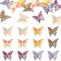 12 шт 6 стили подвески из сплава эмали, без кадмия, без никеля и без свинца, очарование бабочки, золотые, стойки покрытие