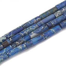 Synthetic Imperial Jasper Beads Strands, Dyed, Column