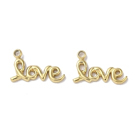 304 Stainless Steel Charms, Word Love Charm