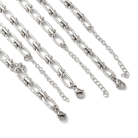304 женское колье с овальными звеньями из нержавеющей стали