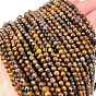 Природных тигровый глаз бисер нитей, граненые, круглые