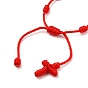 Adjustable Nylon Threads Braided Bracelets, Cross