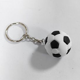 Plastic Keychain, with Iron Findings