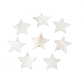 Подвески из натурального белого жемчуга, звезда