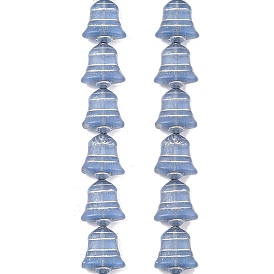 Чешские прессованные стеклянные бусины, колокол, матовые