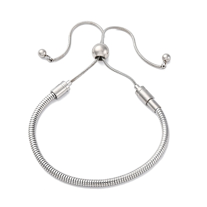 201 браслеты-слайдеры из нержавеющей стали со змеиной цепочкой для женщин