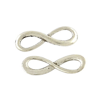 Tibetan Style Alloy Infinity Links/Connectors, Cadmium Free & Lead Free, 8.3x23.5x2.5mm, Hole: 4x8mm, about 438pcs/500g