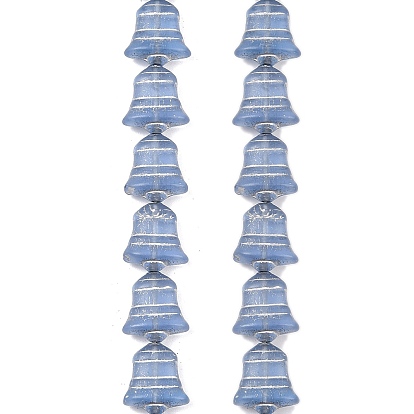 Чешские прессованные стеклянные бусины, колокол, матовые