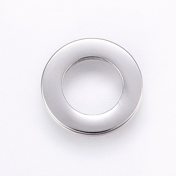 304 Stainless Steel Linking Rings, Flat Round