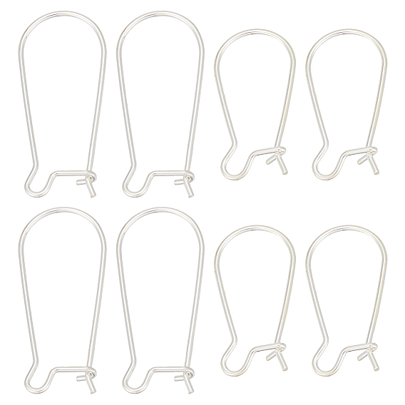 8 шт. 2 стили 925 серьги-кольца из стерлингового серебра