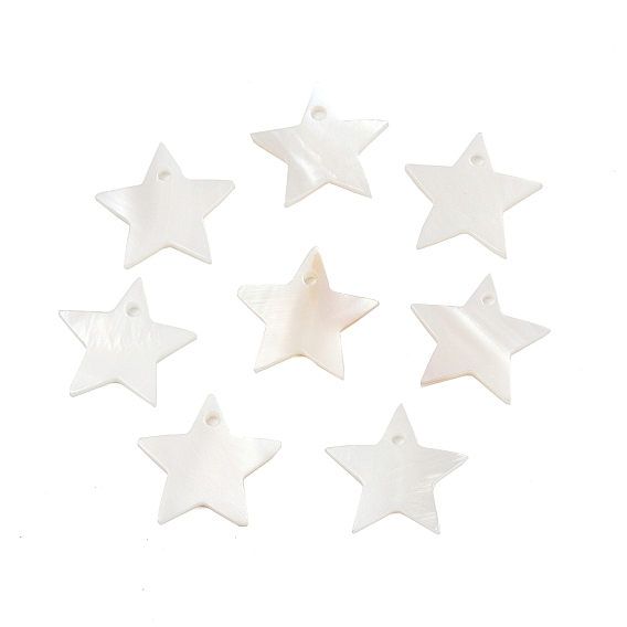 Подвески из натурального белого жемчуга, звезда