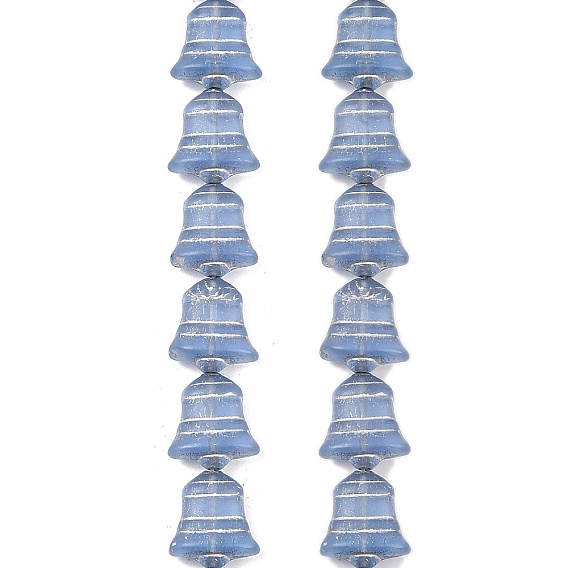 Чешские прессованные стеклянные бусины, колокол, матовые