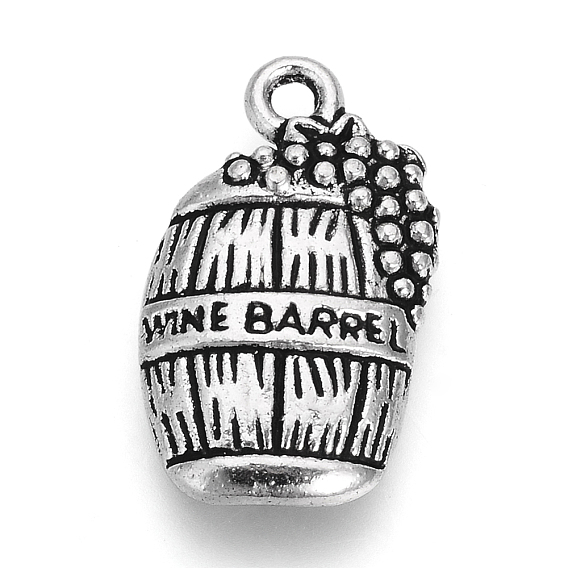 Сплавочные подвески тибетского стиля, винный бочонок, без кадмия и без свинца