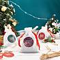DIY Christmas Gift Bag Making Kits, Including Burlap Packing Pouches Drawstring Bags, Word Tag Stickers, Wood Clamps and Jute Twine