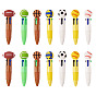 14Pcs 7 Styles Plastic Sports 4-in-1 Ballpoint Pen