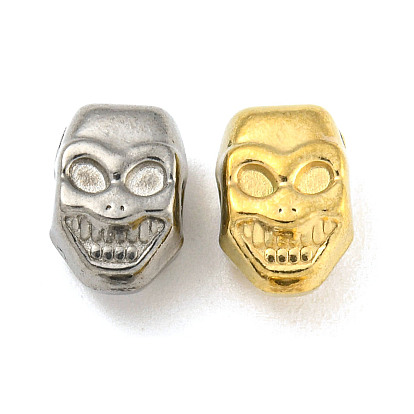 304 Stainless Steel Beads Rhinestone Settings, Skull