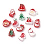 Рождественские украшения тематические непрозрачные акриловые бусины с эмалью