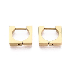 Серьги из 304 нержавеющей стали, прямоугольные, ионное покрытие (ip)