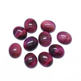 Natural Tiger Eye Cabochons, Dyed & Heated, Oval