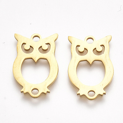 201 Stainless Steel Links Connectors, Laser Cut Links, Owl