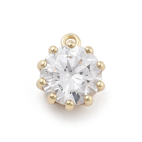 Латунные микро проложить кубического циркония подвески, круглые подвески