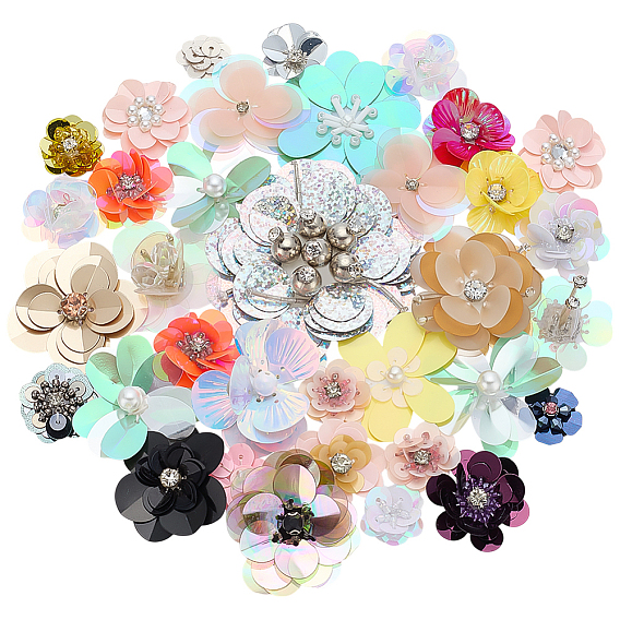 Цветок из АБС-пластика и страз для поделок своими руками