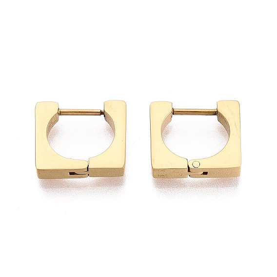 Серьги из 304 нержавеющей стали, прямоугольные, ионное покрытие (ip)