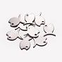 304 Stainless Steel Pendants, Fish, 14.5x12.5x1mm, Hole: 1mm
