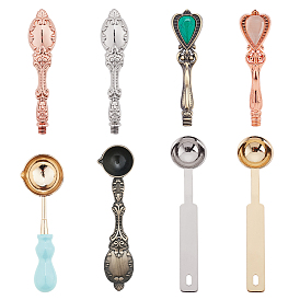 CRASPIRE Handle & Spoon Sets, Including Alloy Handles, Alloy & Iron & Stainless Steel & Brass Spoon