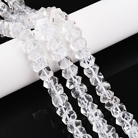 Природных кристаллов кварца бисер нитей, горный хрусталь ограненный рондель